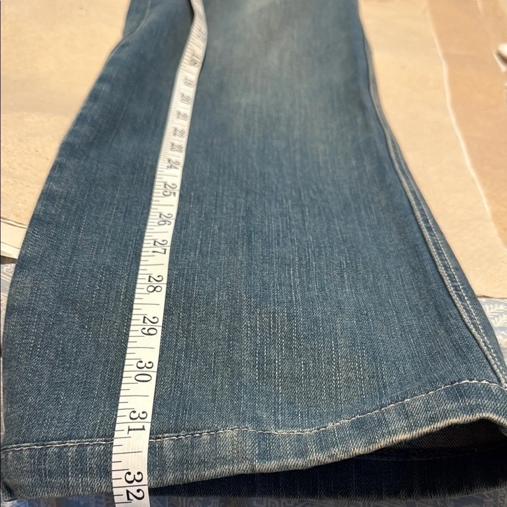 Escada Blue Jeans with Cream Lace Accent EU 36/S
